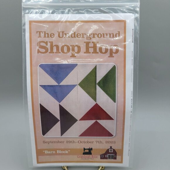 The Underground Shop Hop Barn Block Quilt Pattern - Picture 1 of 5